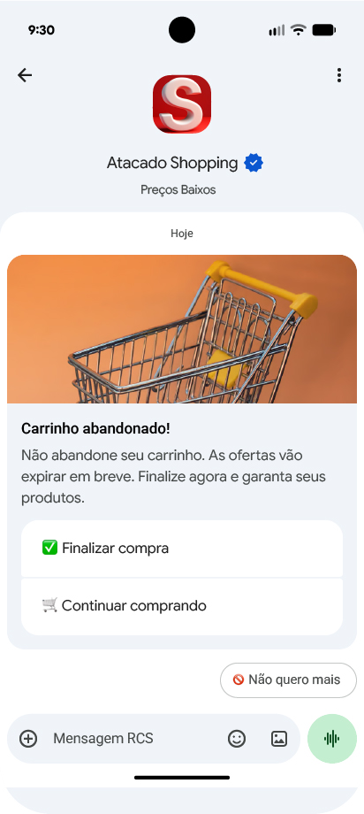 Exemplo RCS Carrinho de Compras