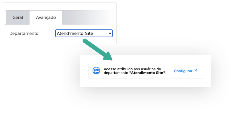 Configuración de acceso por departamento